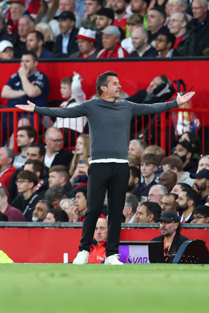 Marco Silva on the touchline at Old Trafford