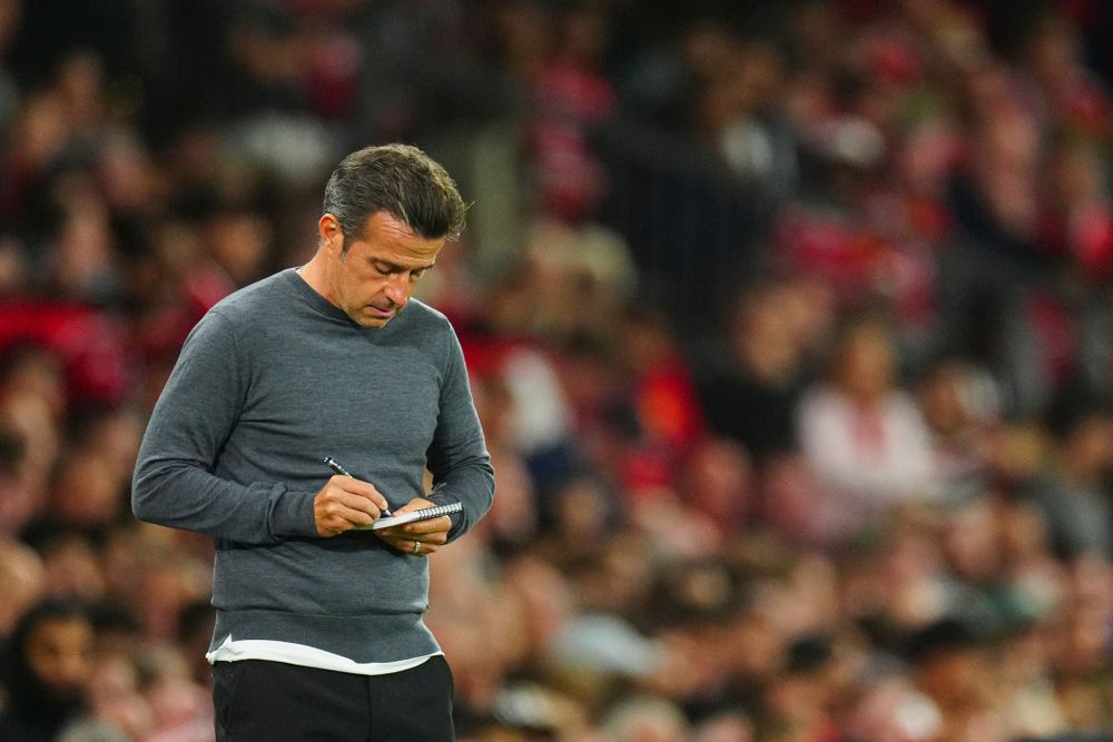 Marco Silva on the touchline at Old Trafford