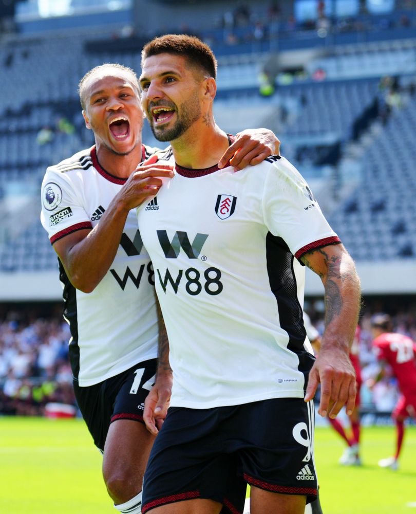 Bobby De Cordova-Reid celebrates with Aleksandar Mitrović