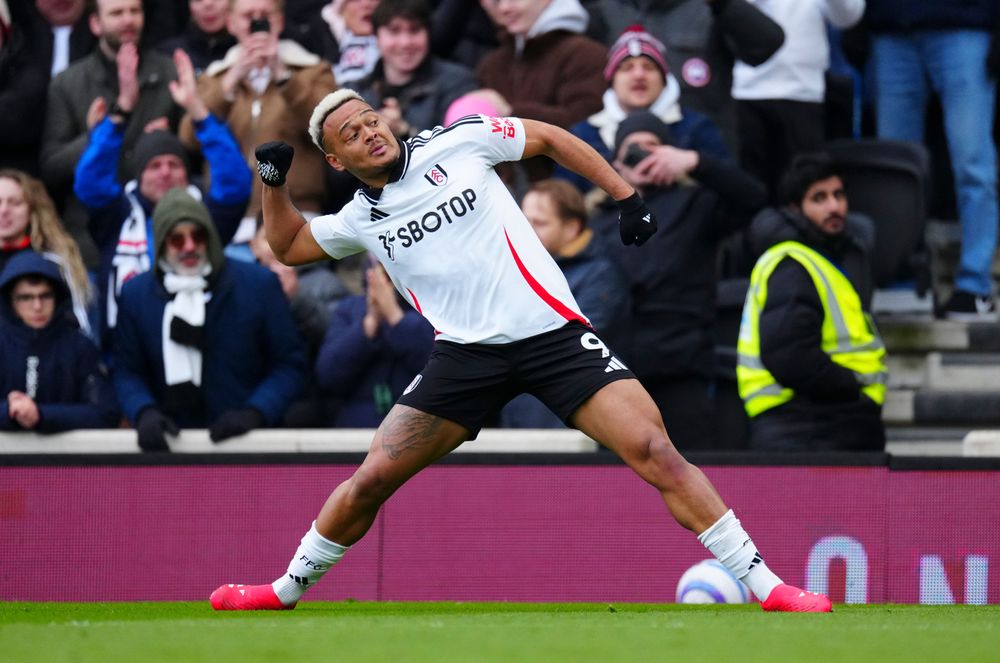 Rodrigo Muniz celebrates scoring against Spurs