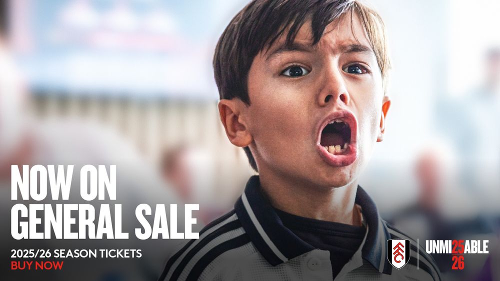 2025/26 Season Tickets on General Sale 2025/26 Season Tickets on General Sale