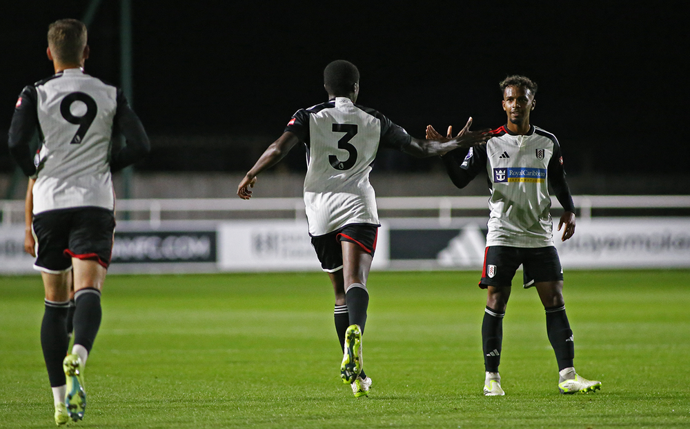 Esenga curls in a free-kick Esenga curls in a free-kick
