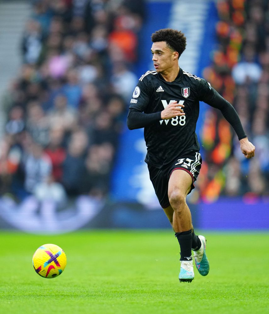 Antonee Robinson embarks on a run against Brighton