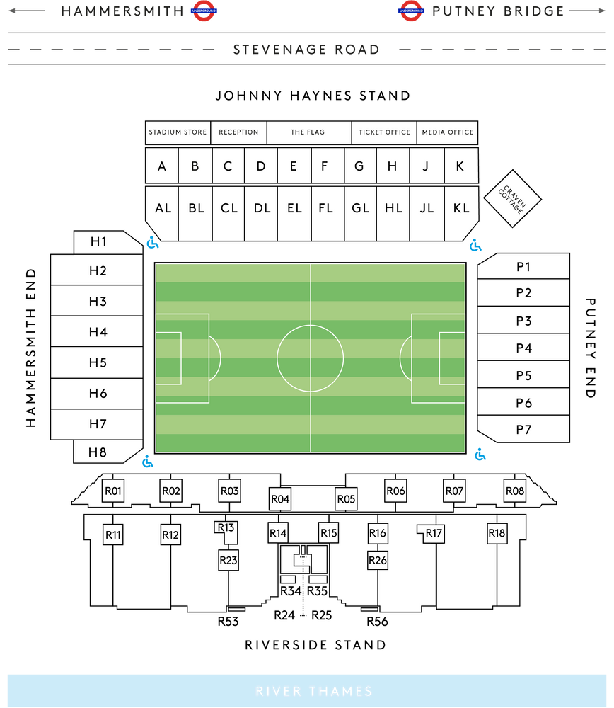 2023/24 Craven Cottage Map 2023/24 Craven Cottage Map