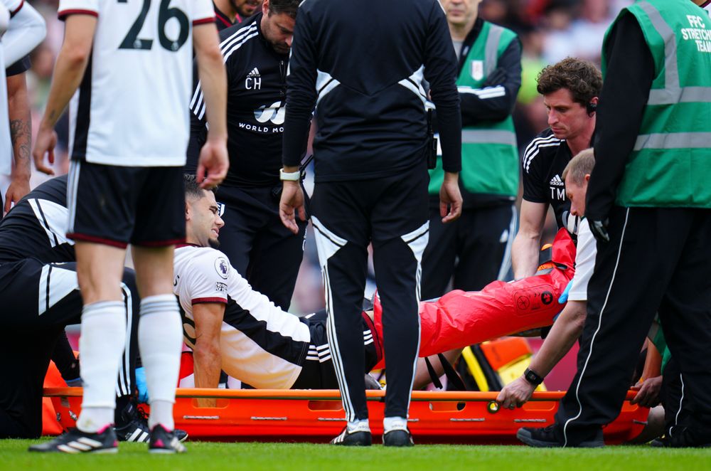 Andreas Pereira is stretchered off Andreas Pereira is stretchered off