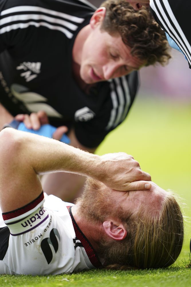 Tim Ream receives treatment after breaking his arm Tim Ream receives treatment after breaking his arm