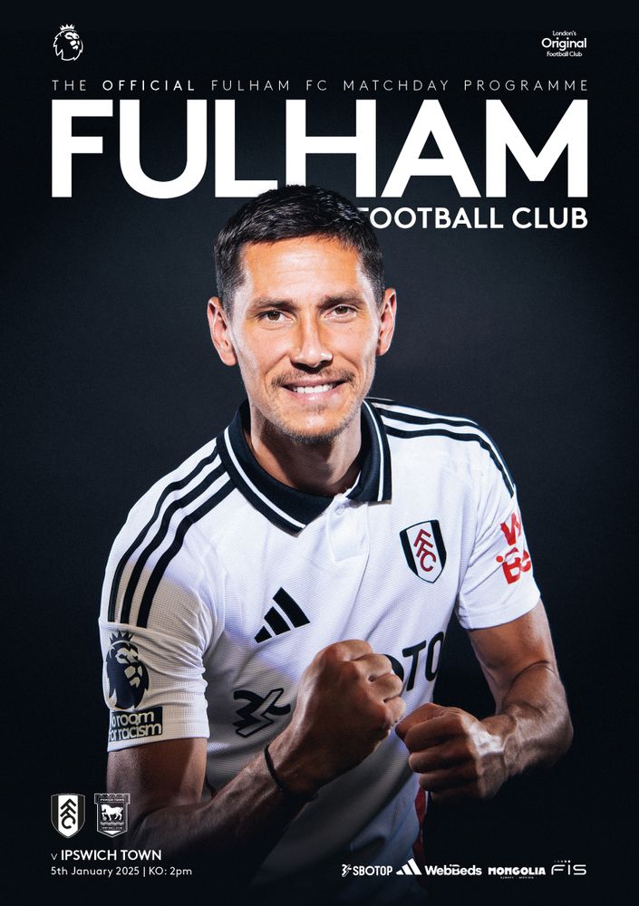 Saša Lukić on the front cover of the Fulham v Ipswich Town programme Saša Lukić on the front cover of the Fulham v Ipswich Town programme