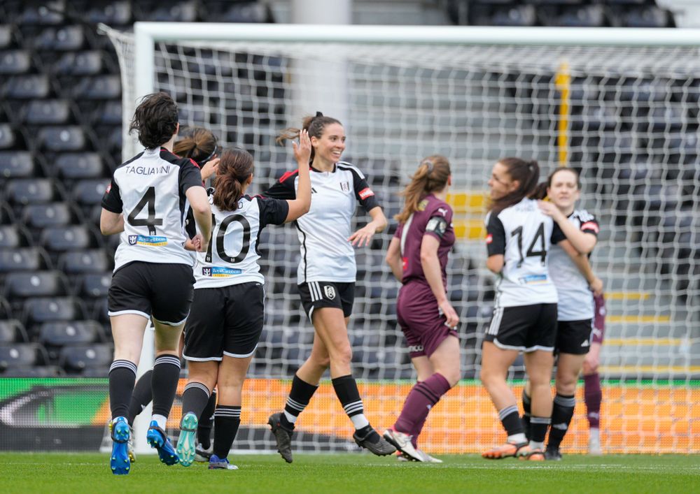 Fulham celebrate the opener Fulham celebrate the opener
