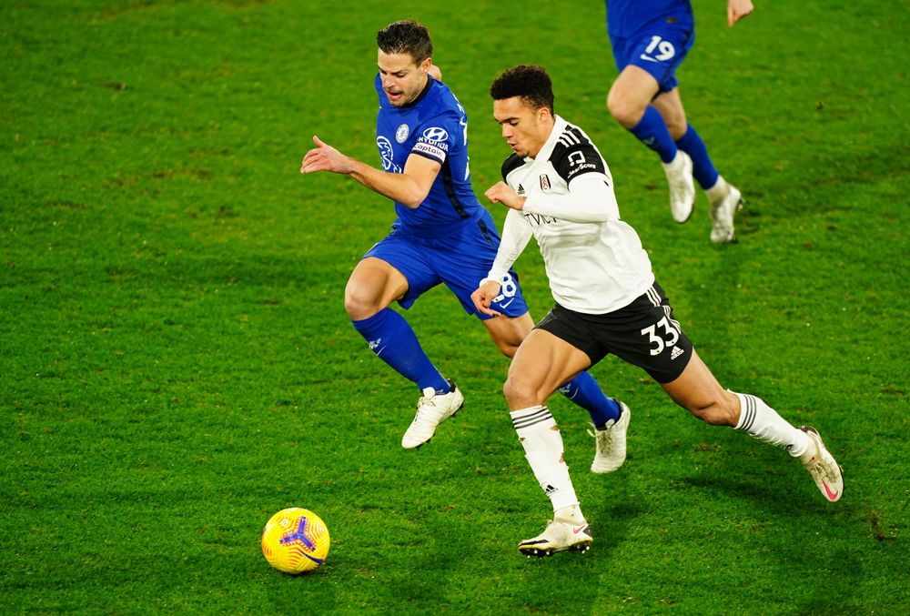 Antonee Robinson speeds past Azpilicueta down the left