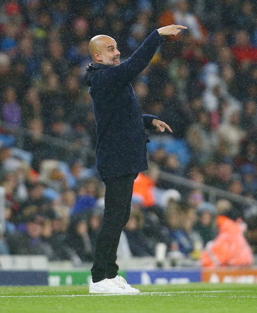 Pep Guardiola during Manchester City's win over Sevilla