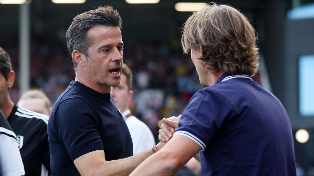 Marco Silva shakes hands with Thomas Frank