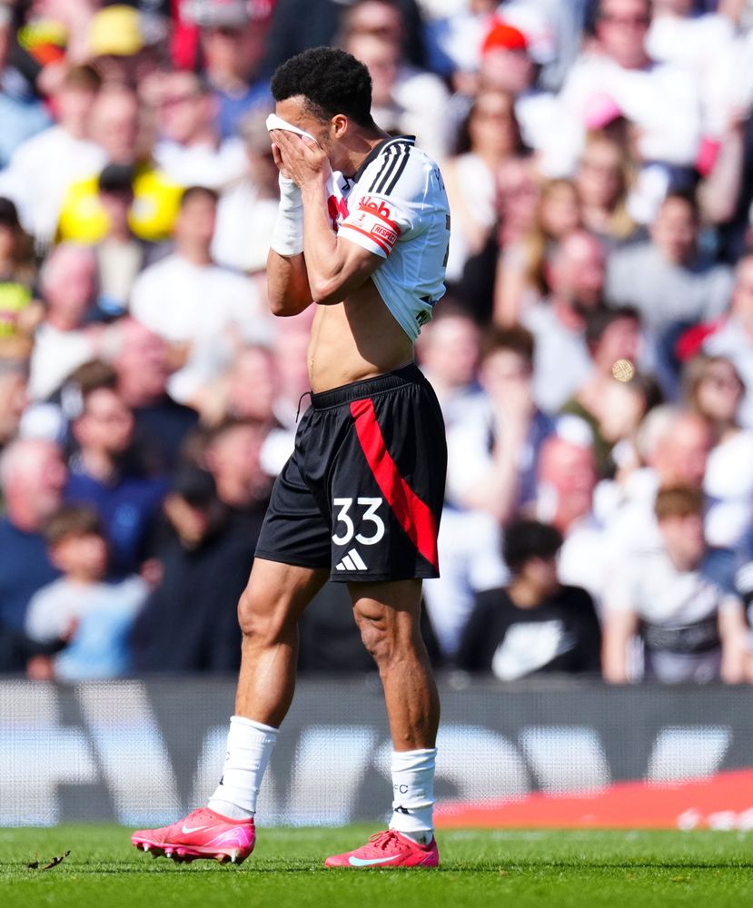 Antonee Robinson reacts in the first-half
