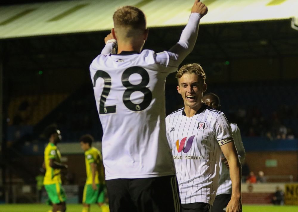 Connor McAvoy after scoring against Norwich