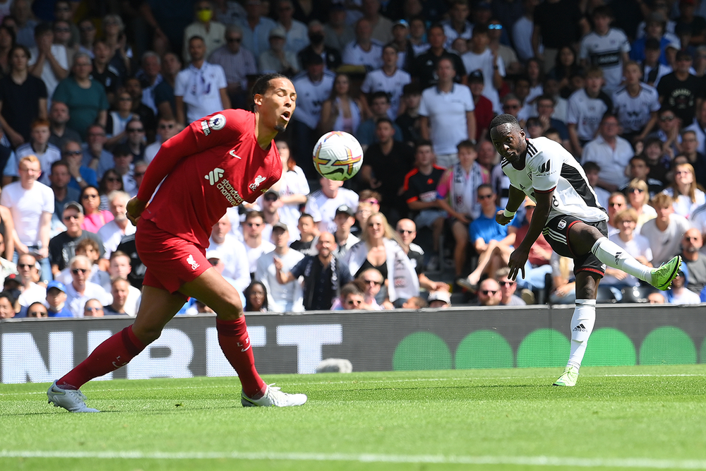 Kebano hits the post