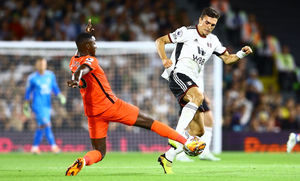 João Palhinha tackles Brighton's Moises Caicedo