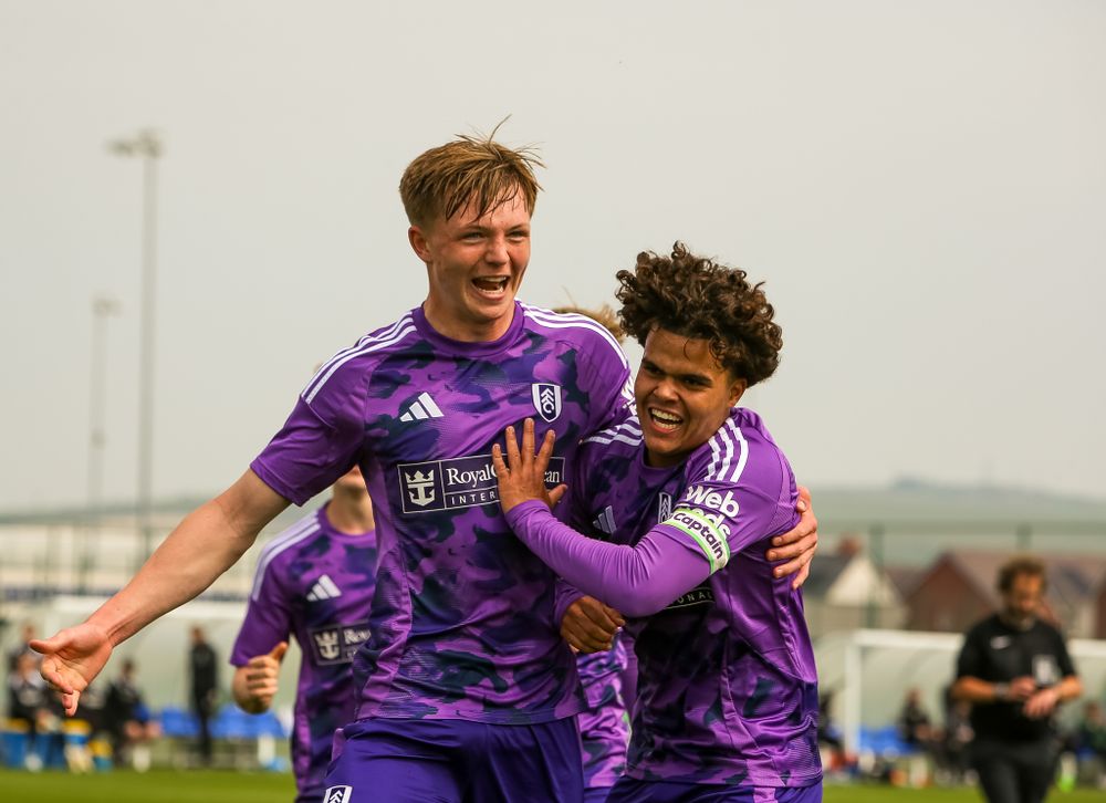 Logan Cooke and Jayden Quashie celebrate against Brighton U18s Logan Cooke and Jayden Quashie celebrate against Brighton U18s