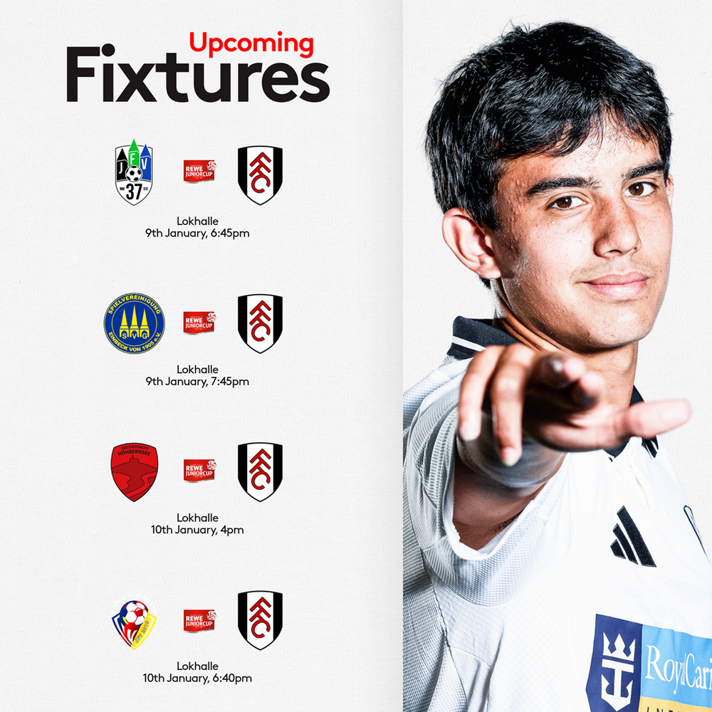 Fulham U18s' first four fixtures at the 2025 REWE Junior Cup Fulham U18s' first four fixtures at the 2025 REWE Junior Cup