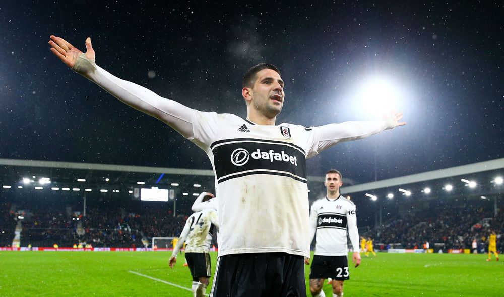 Aleksandar Mitrović celebrates scoring against Brighton Aleksandar Mitrović celebrates scoring against Brighton