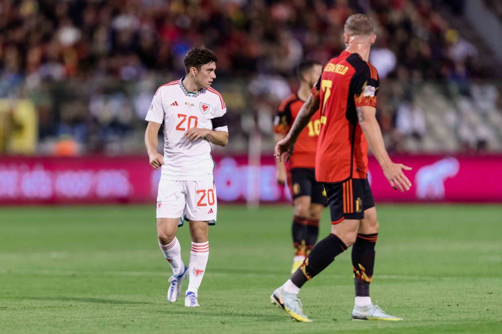 Dan James in action against Belgium