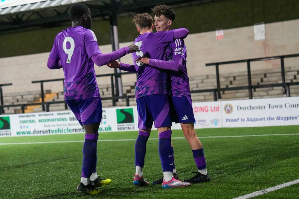 Tom Wingate celebrates after scoring against Exeter City U18s Tom Wingate celebrates after scoring against Exeter City U18s