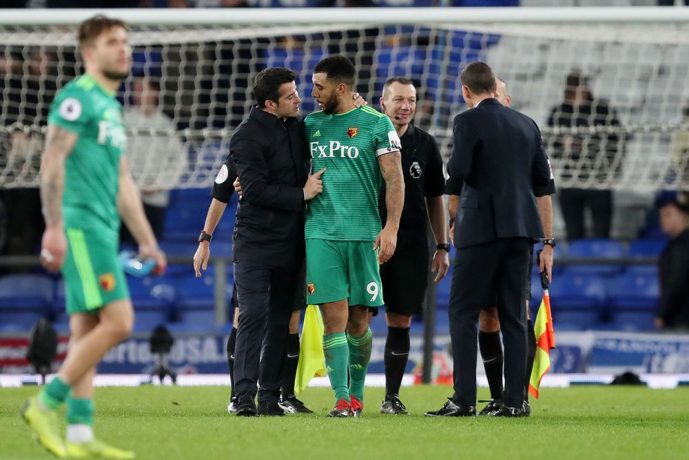 Marco Silva with Troy Deeney Marco Silva with Troy Deeney