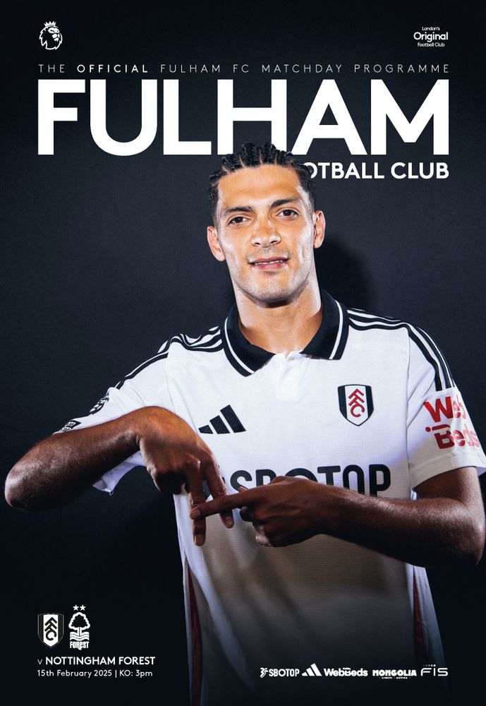 Raul Jimenez on the Nottingham Forest programme cover Raul Jimenez on the Nottingham Forest programme cover