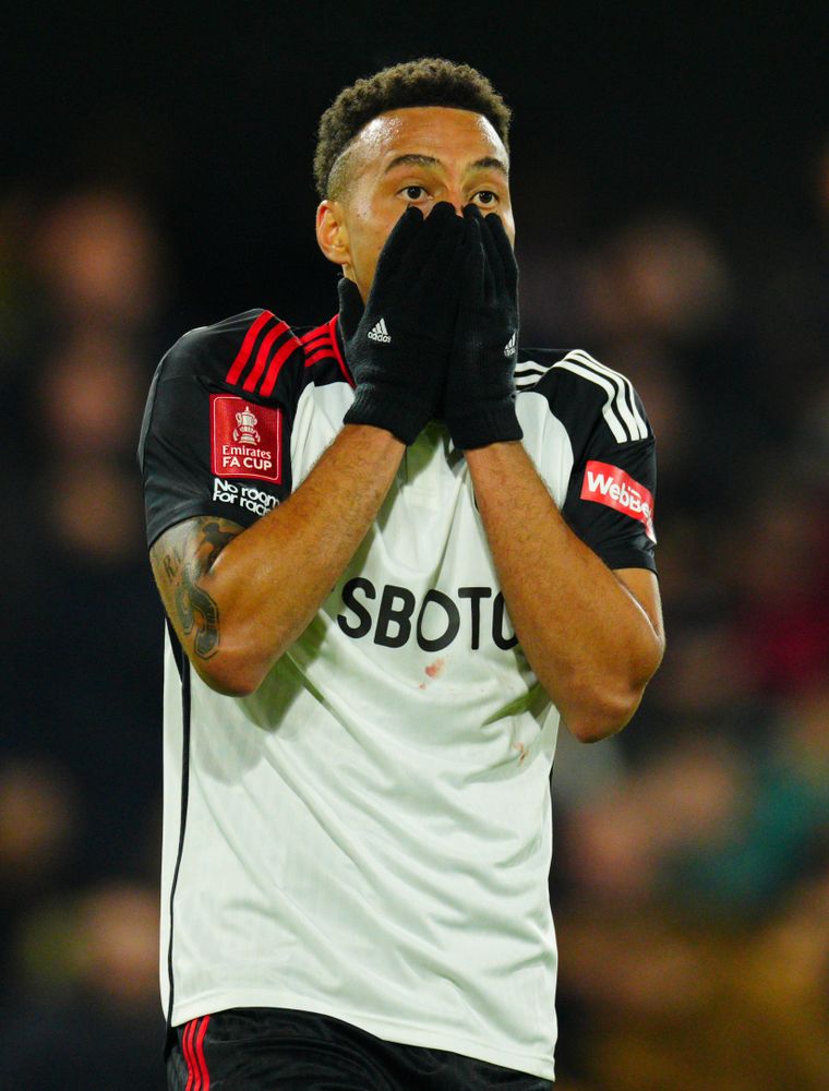 Rodrigo Muniz reacts after going close Rodrigo Muniz reacts after going close