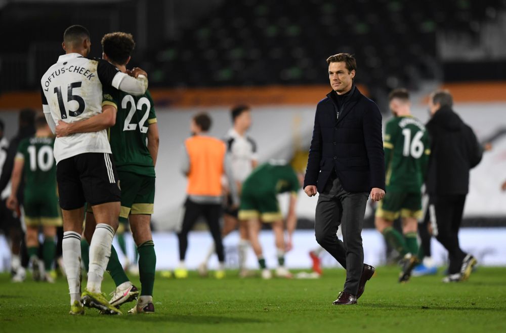 Scott Parker strolls onto the field following the victory