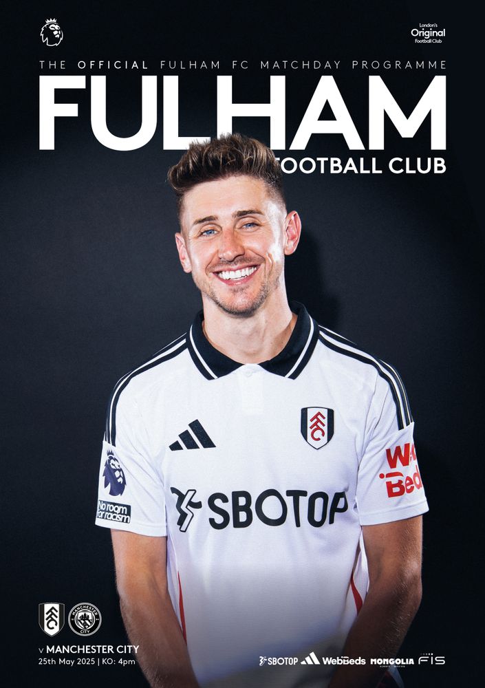 Tom Cairney on the cover of the Manchester City programme Tom Cairney on the cover of the Manchester City programme