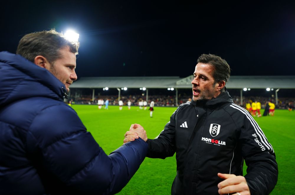 Tom Cleverley and Marco Silva pre-match Tom Cleverley and Marco Silva pre-match
