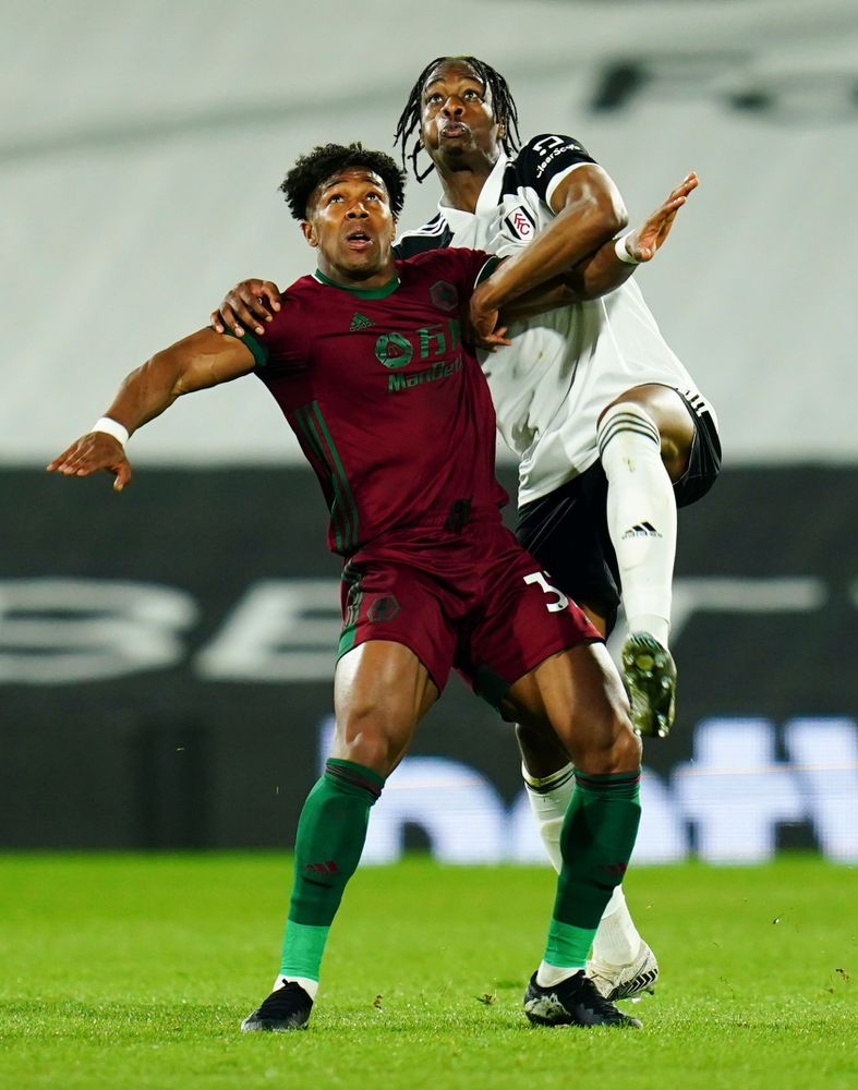 Terence Kongolo battles with Adama Traore Terence Kongolo battles with Adama Traore