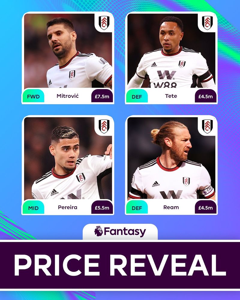 Fulham players' FPL price reveal Fulham players' FPL price reveal