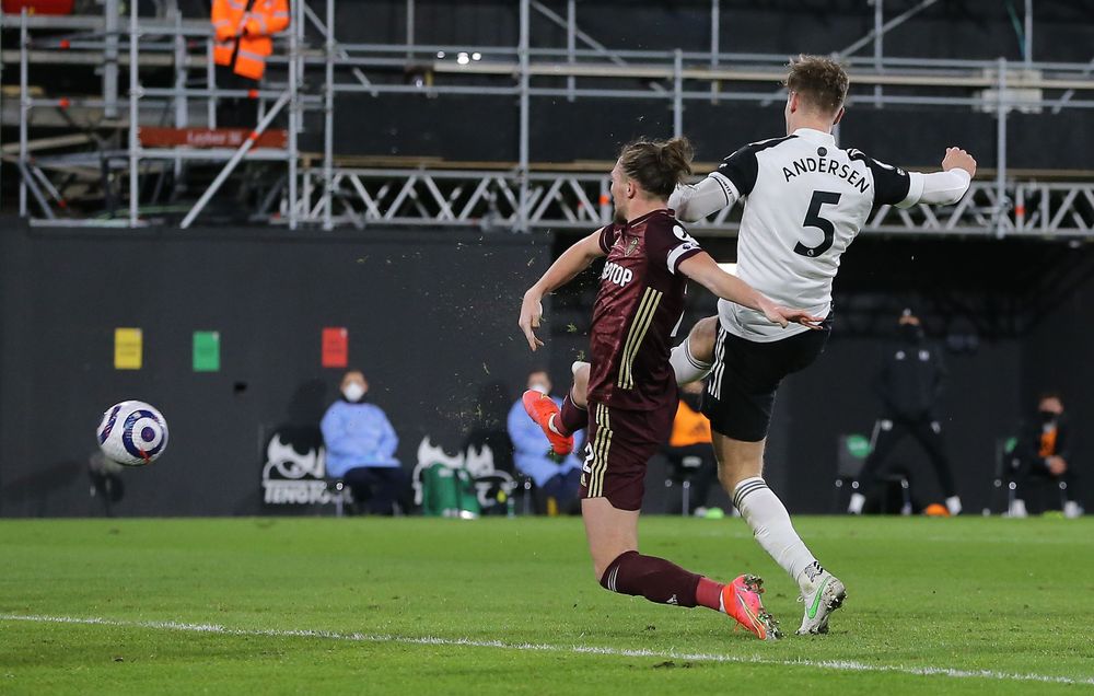 Joachim Andersen finishes calmly to equalise the contest.