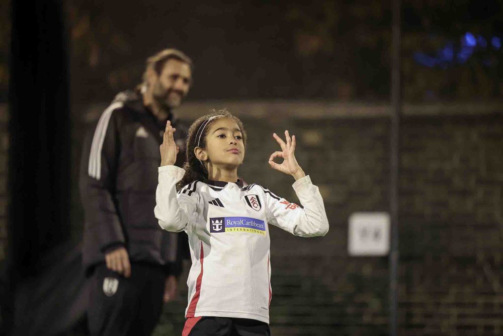 Kiara celebrates a goal