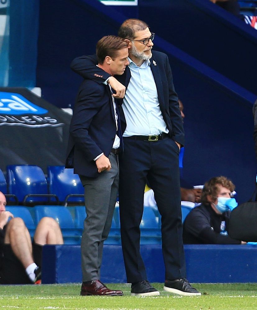 Slaven Bilic and Scott Parker on the touchline at the Hawthorns Slaven Bilic and Scott Parker on the touchline at the Hawthorns