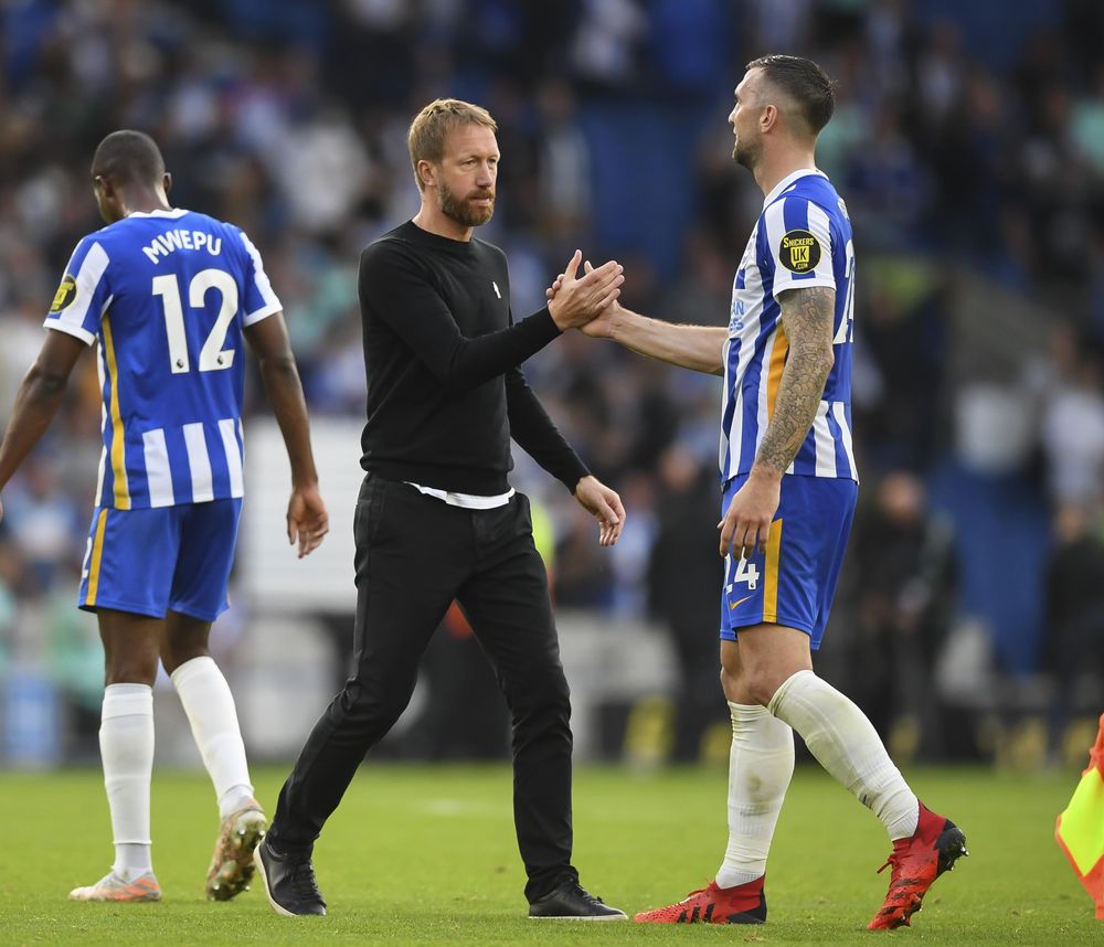 Graham Potter and Shane Duffy