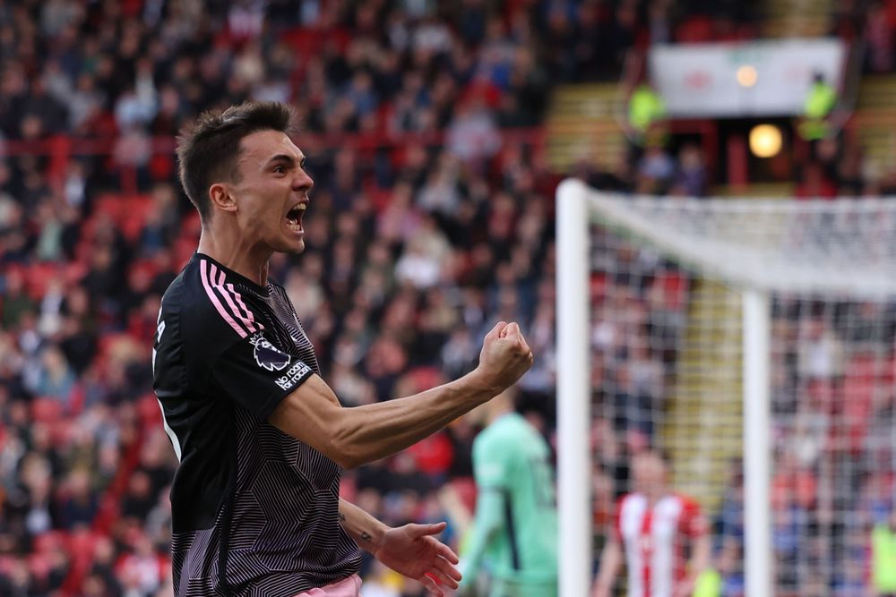 Joao Palhinha celebrates his equaliser