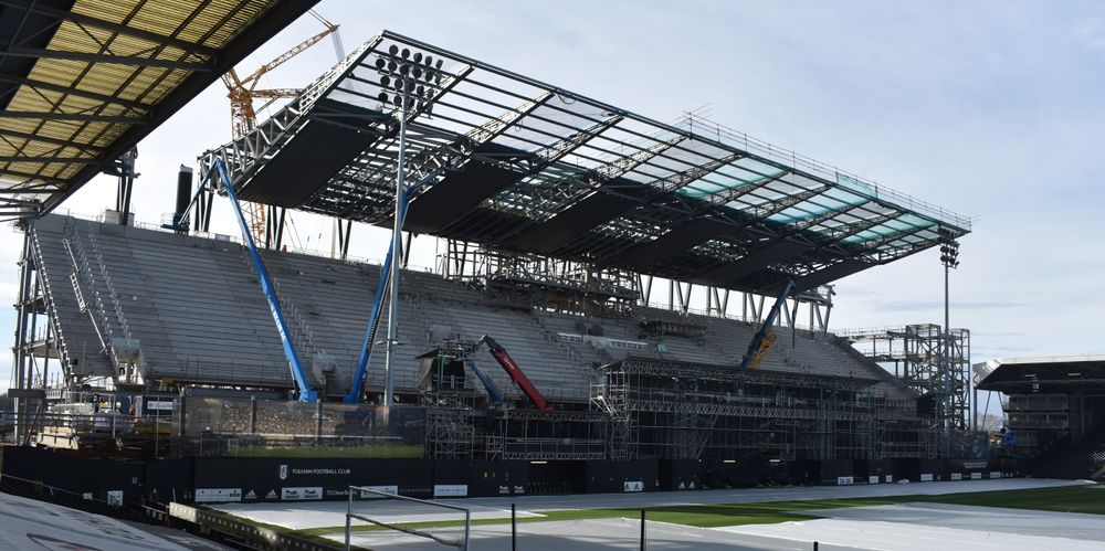A view of the development from pitch side in the Putney Stand. 