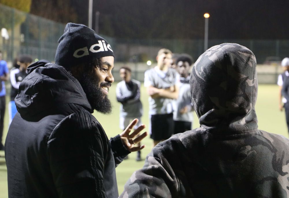 A coach at a session