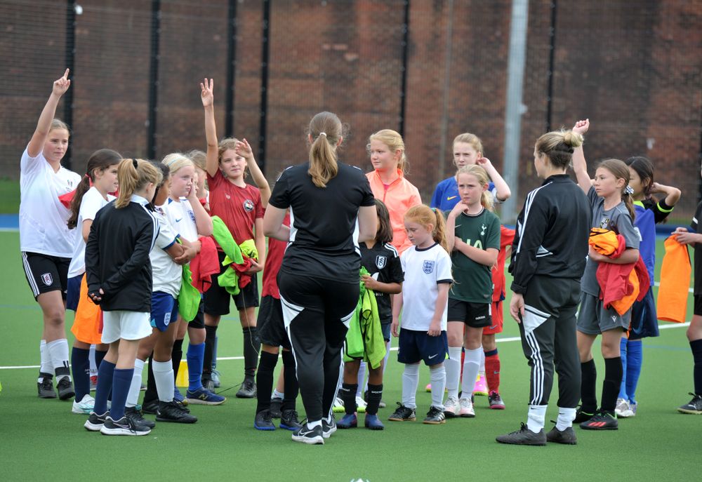 A girls only football session A girls only football session