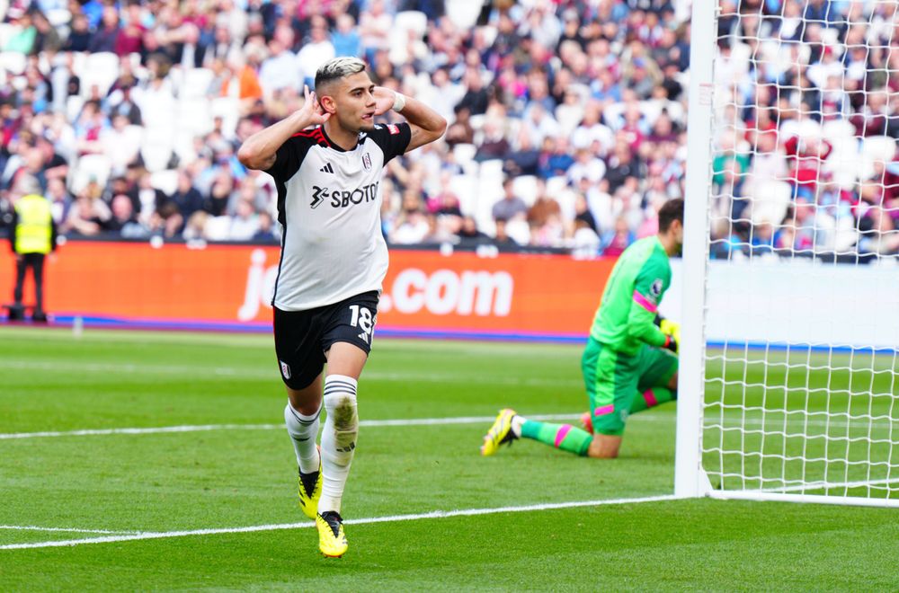 Andreas Pereira celebrates scoring his second goal