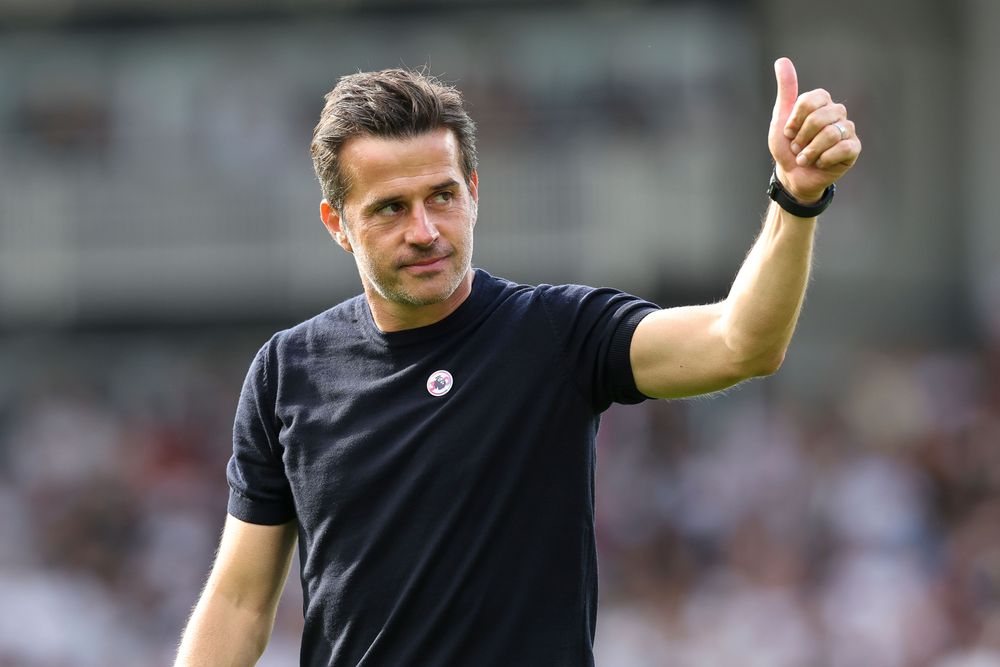 Marco Silva celebrates success against Brentford last season