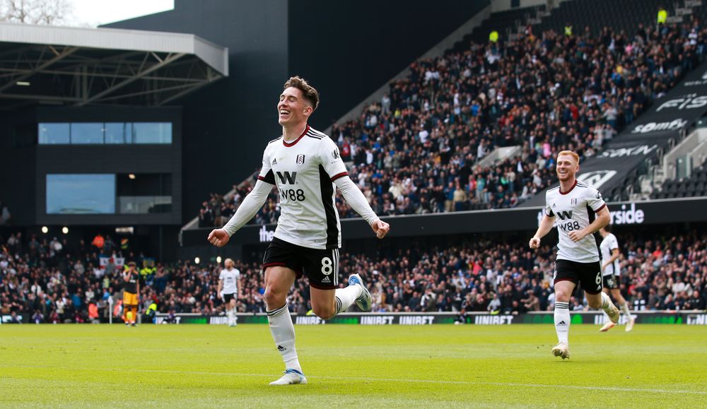 Harry Wilson celebrates his goal against Leicester