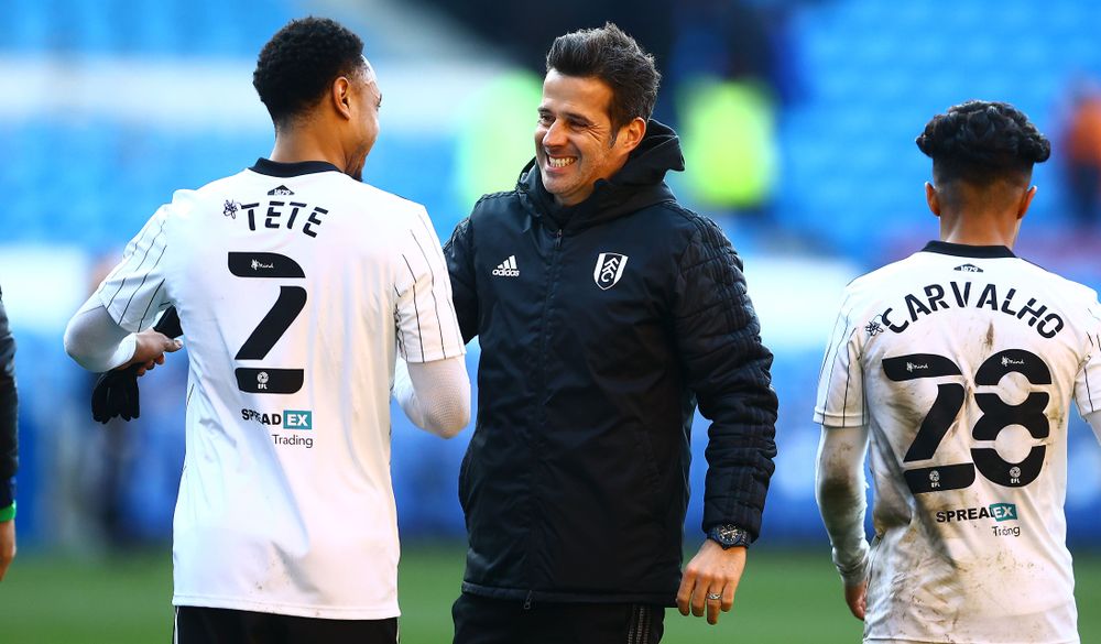 Maroc Silva at full time with Tete Maroc Silva at full time with Tete