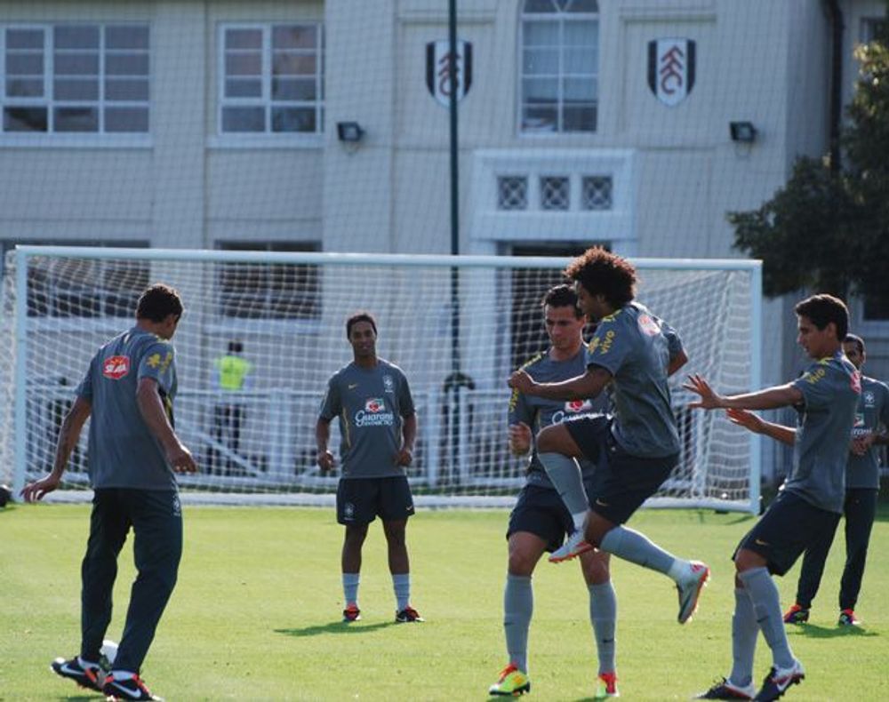 Brazil training The Brazil national team trains at Motspur Park