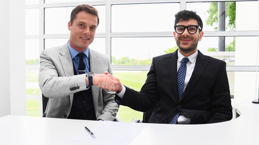 Scott Parker and Tony Khan after Parker is named Fulham Head Coach