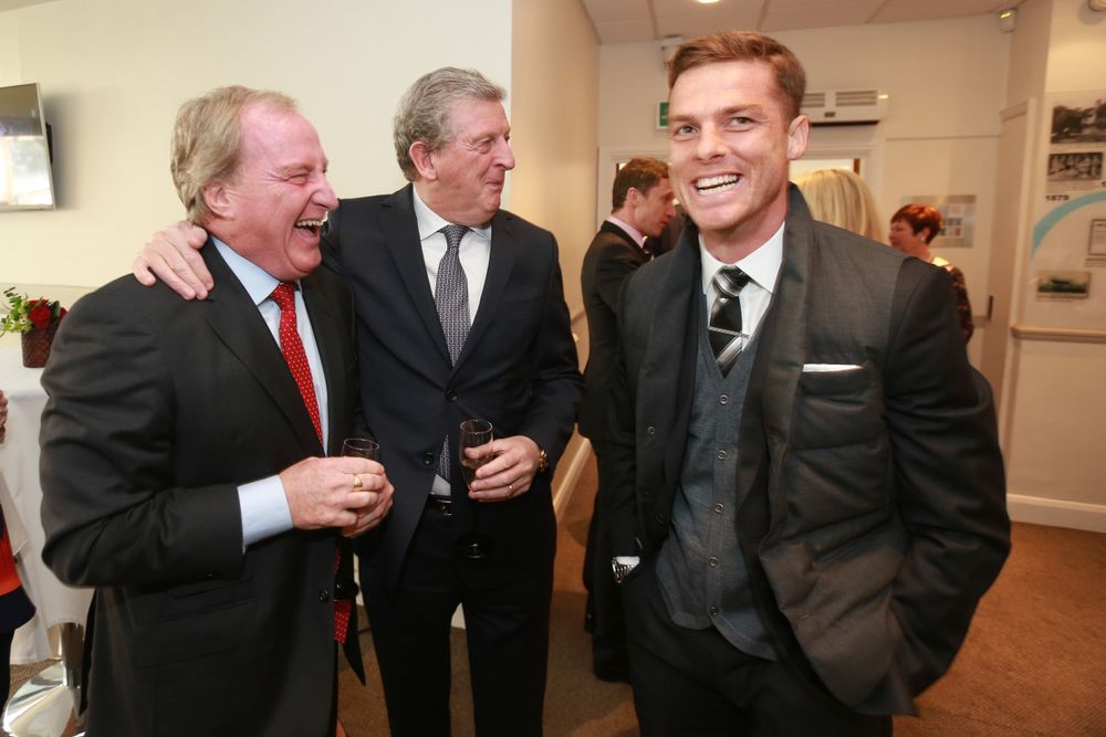 Ray Lewington, Roy Hodgson and Scott Parker at the George Cohen fundraising dinner