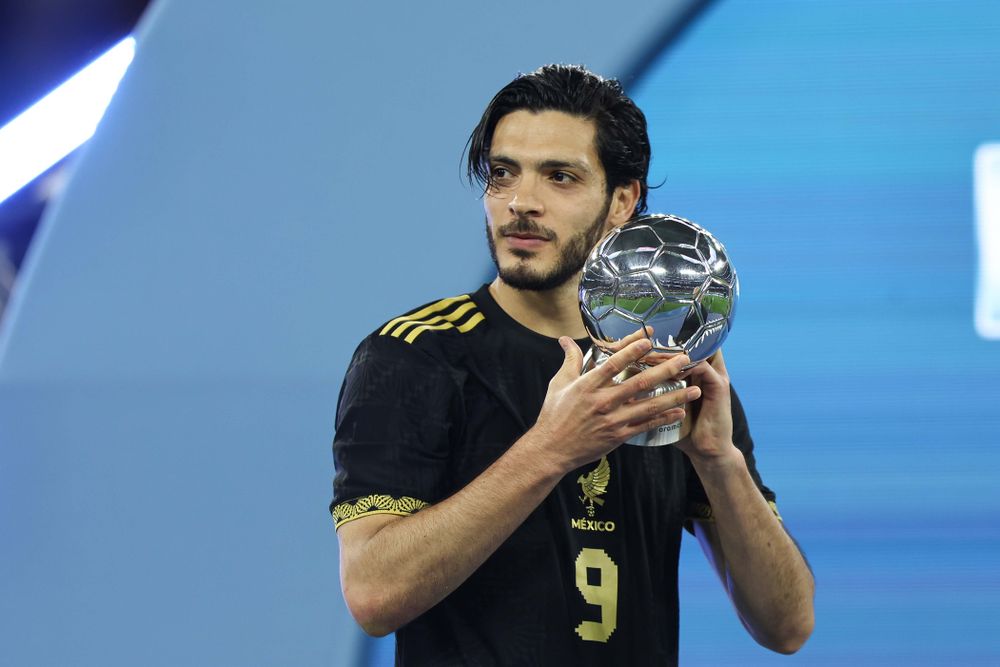 Raul Jimenez with his Player of the Tournament trophy Raul Jimenez with his Player of the Tournament trophy
