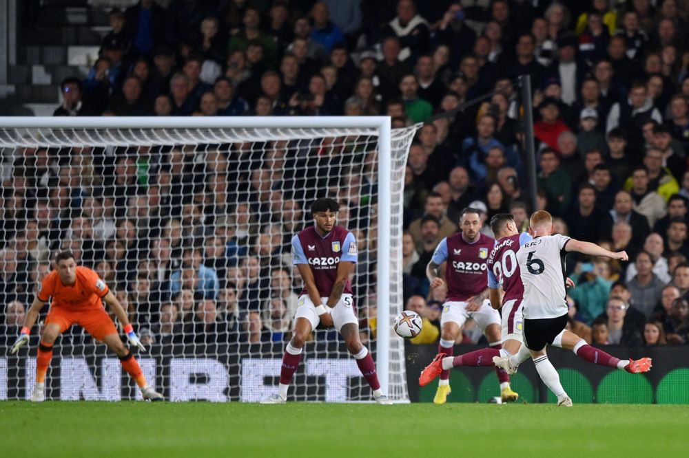 Harrison Reed lets fly against Aston Villa