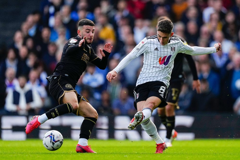 Harry Wilson plays the ball inside Harry Wilson plays the ball inside